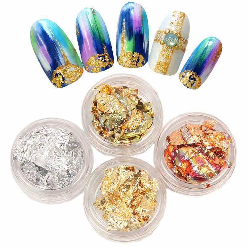 12 Boxes/set Multicolor Nail Foils Shiny Nail Sparkles - Nail MAD