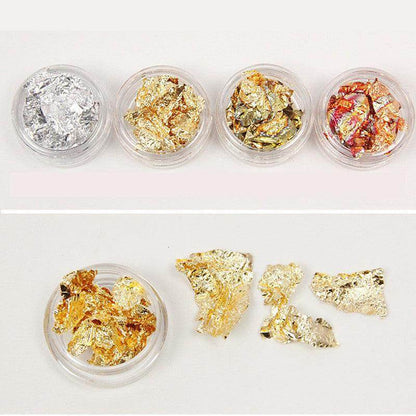 12 Boxes/set Multicolor Nail Foils Shiny Nail Sparkles - Nail MAD