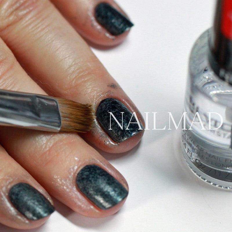 1pc Nail Art Flat Brush Cuticle Clean Up Brush UV Gel Polish Brush - Nail MAD