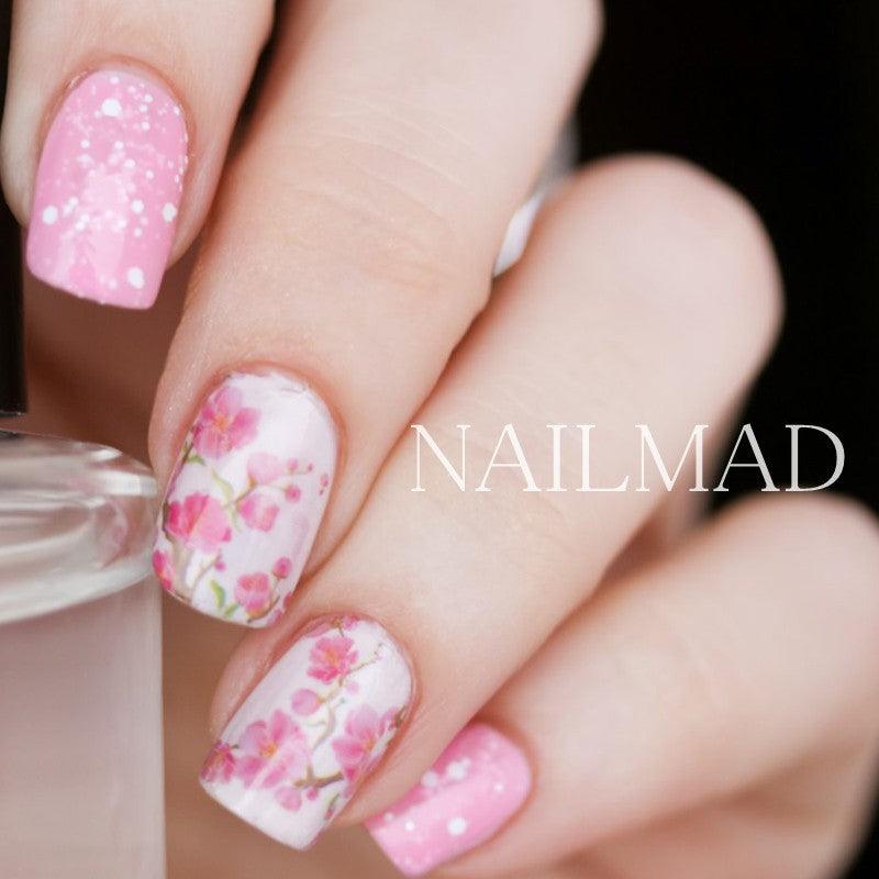 24pcs Floral Flower Nail Water Decals Blooming Flower