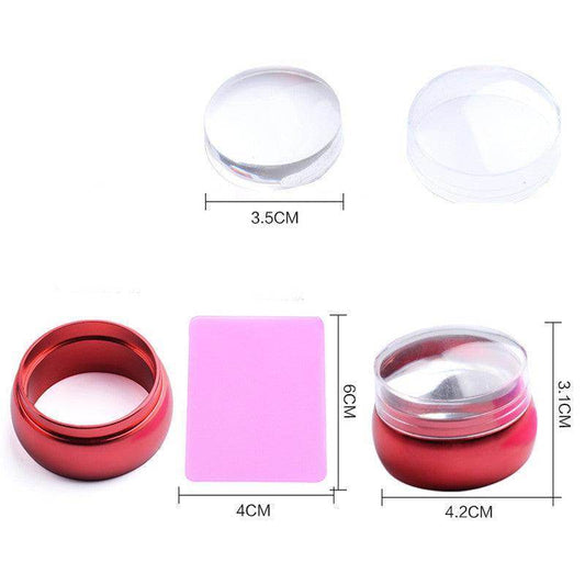 2pcs/set 3.6cm Clear Jelly Stamper - 3 colors - Nail MAD