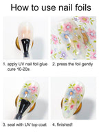 100Mx4cm Marble Shell Nail Art Transfer Foil Paper - Nail MAD