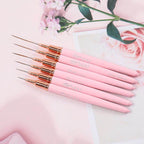 6pcs Nail Art Liner Brushes Sizes 5/10/15/20/25/30mm - Nail MAD