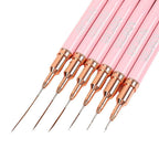6pcs Nail Art Liner Brushes Sizes 5/10/15/20/25/30mm - Nail MAD