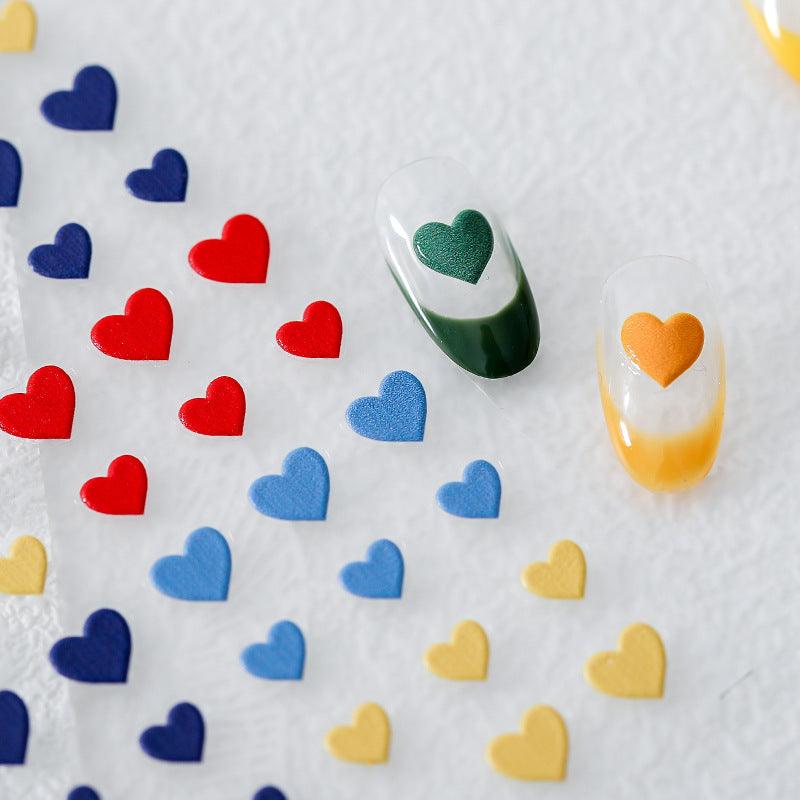 NailMAD Nail Art Stickers Adhesive  Embossed Lover Heart Sticker Decals TS811 - Nail MAD