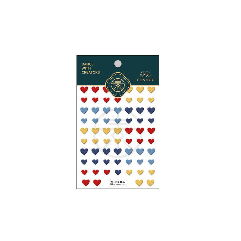 NailMAD Nail Art Stickers Adhesive  Embossed Lover Heart Sticker Decals TS811 - Nail MAD
