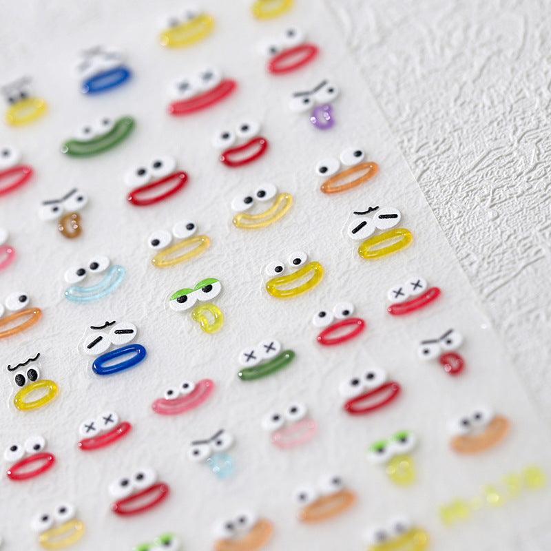 NailMAD Nail Art Stickers Adhesive  Jelly Eyes Sticker Decals M178 - Nail MAD