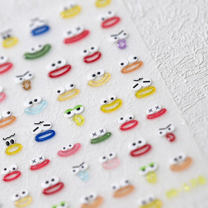 NailMAD Nail Art Stickers Adhesive  Jelly Eyes Sticker Decals M178 - Nail MAD