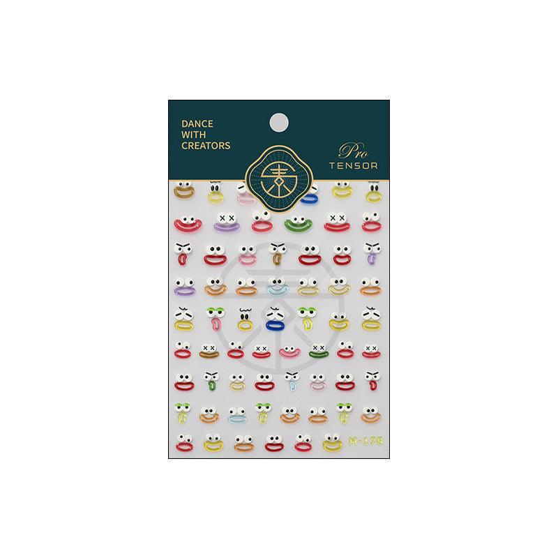 NailMAD Nail Art Stickers Adhesive  Jelly Eyes Sticker Decals M178 - Nail MAD