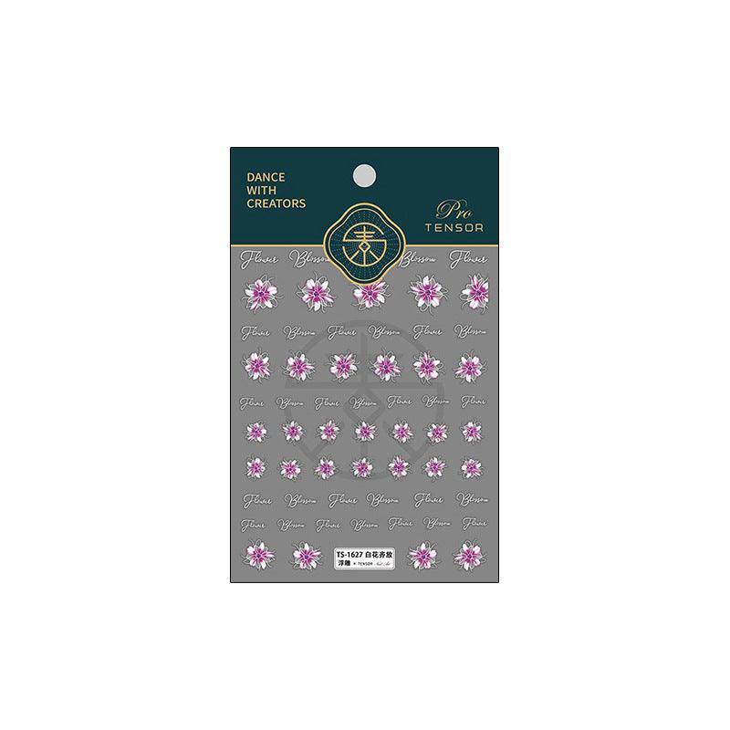Tensor Nail Art Stickers Flowers Embossed Sticker Decals TS1627 - Nail MAD