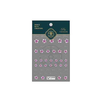 Tensor Nail Art Stickers Flowers Embossed Sticker Decals TS1627 - Nail MAD