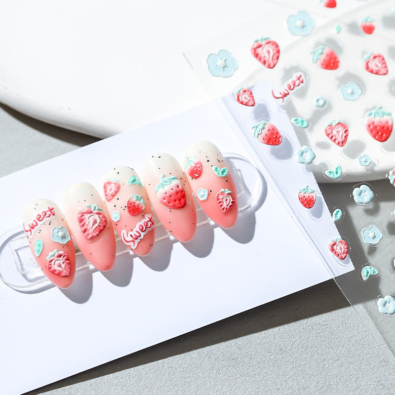Tensor Nail Sticker Embossed Strawberry TS1299 - Nail MAD
